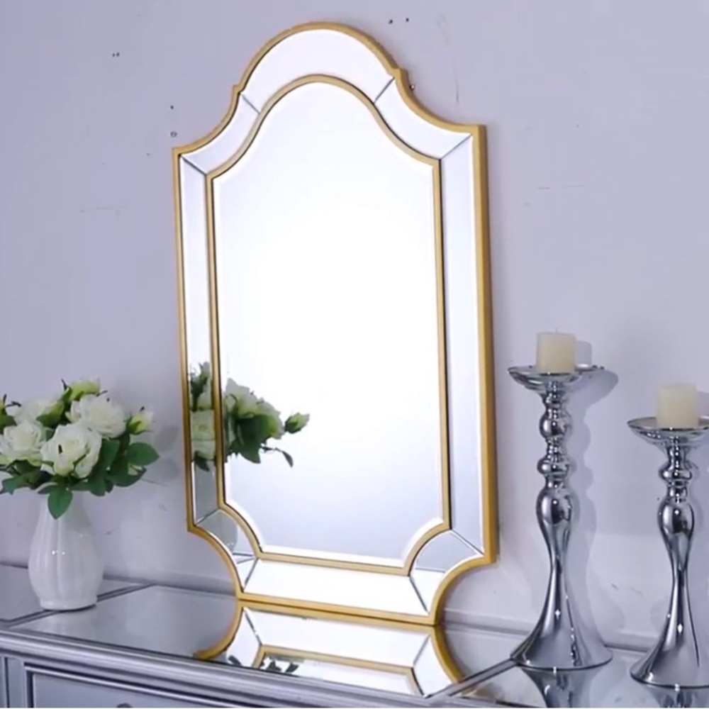 Uttermost Francoli Antique Gold 32" x 44" Arch Wall Mirror